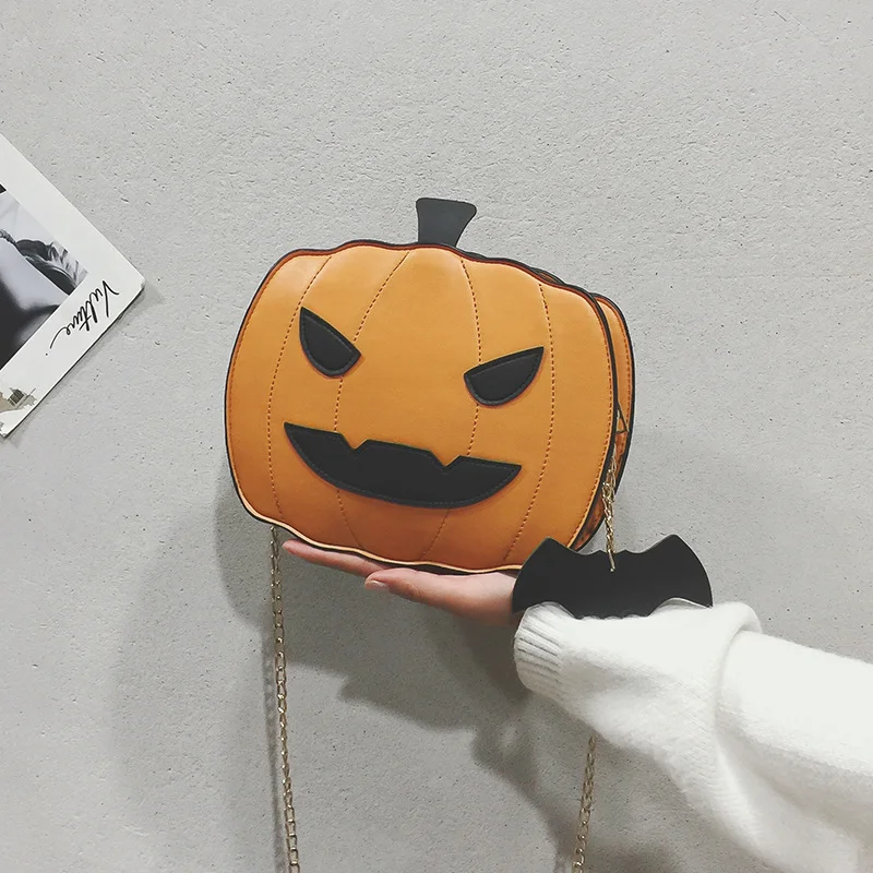 

Wholesale halloween pumpkin shaped messenger bags women handbag luxury handbags for women purses