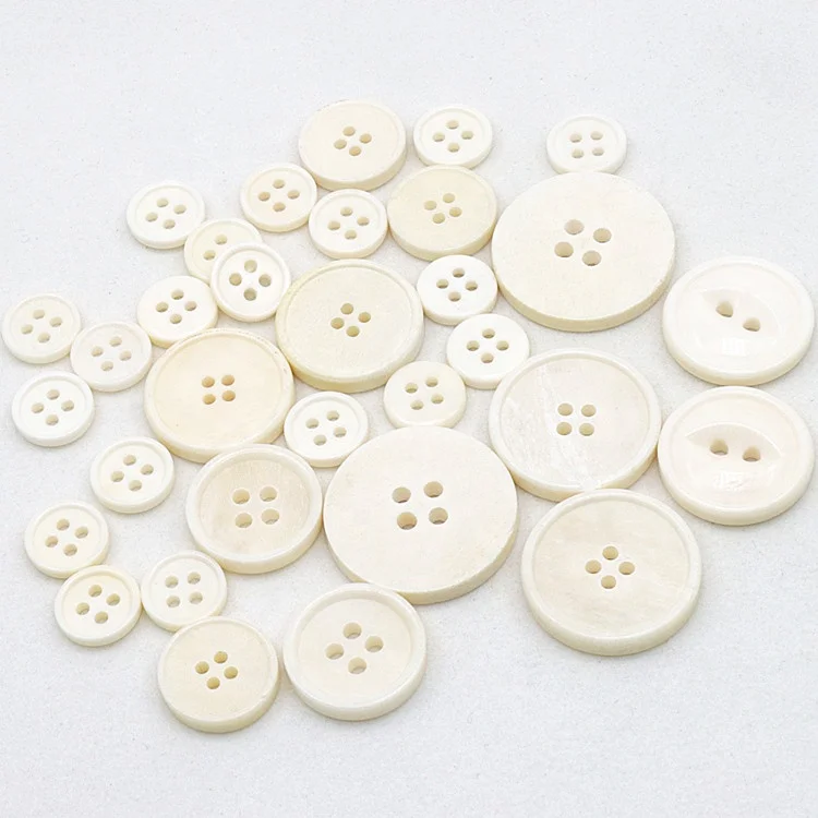 

Wholesale custom logo natural eco-friendly shirt jacket with white cow bone buttons