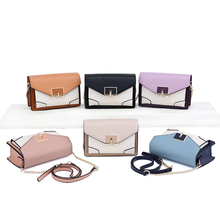 

Metal Chain Flap Small Square Women Bag Leather Handbags Pu Shoulder Messenger Ladies Crossbody Bags, Picture color