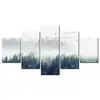 Forest Oil Painting Modern Art Abstract Canvas Wall Living Room Print 5 Panel Landscape Printing Bedroom Picture