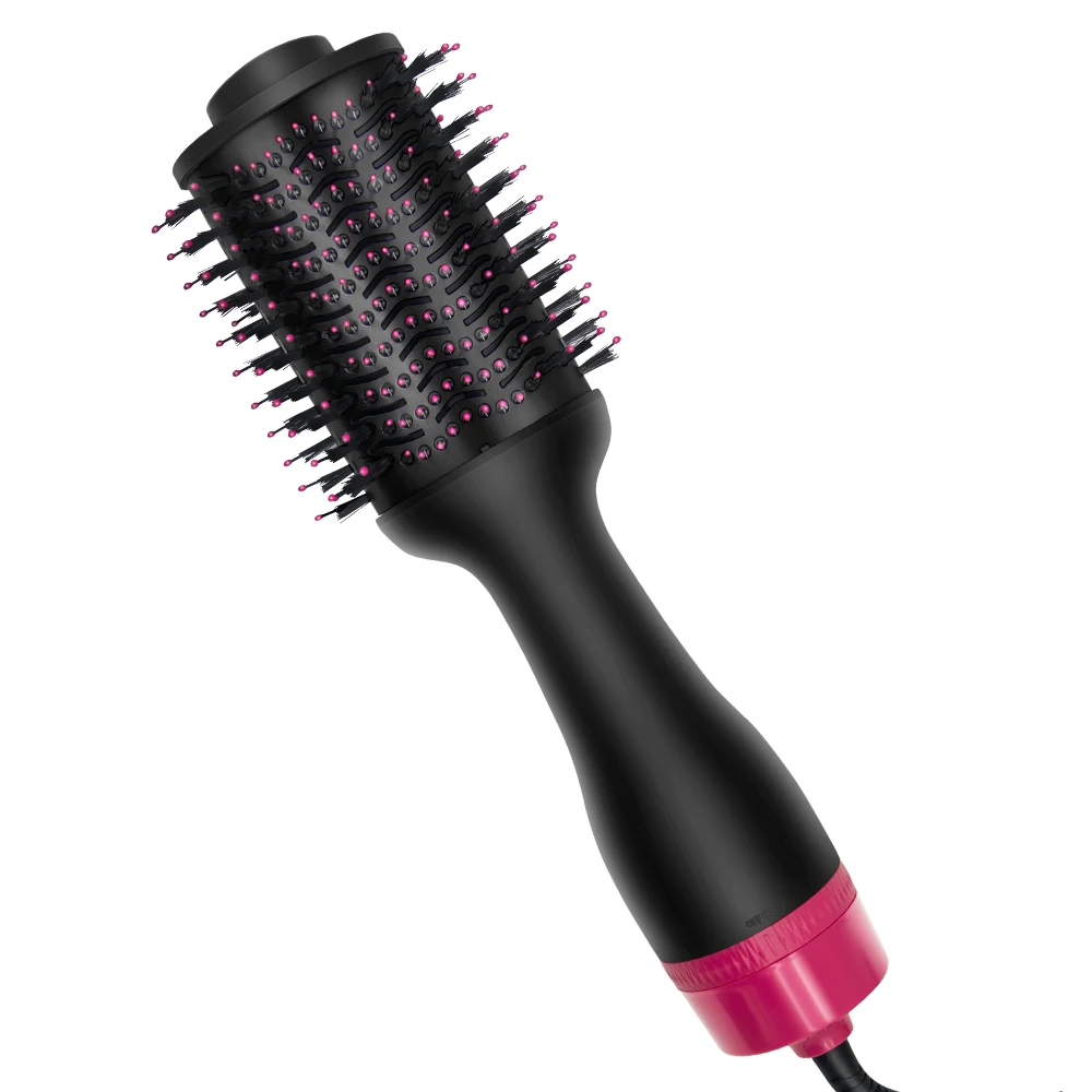 

One step hair dryer 1200w one step hair dryer volumizer hot air styling one step rotating hair dryer, Black