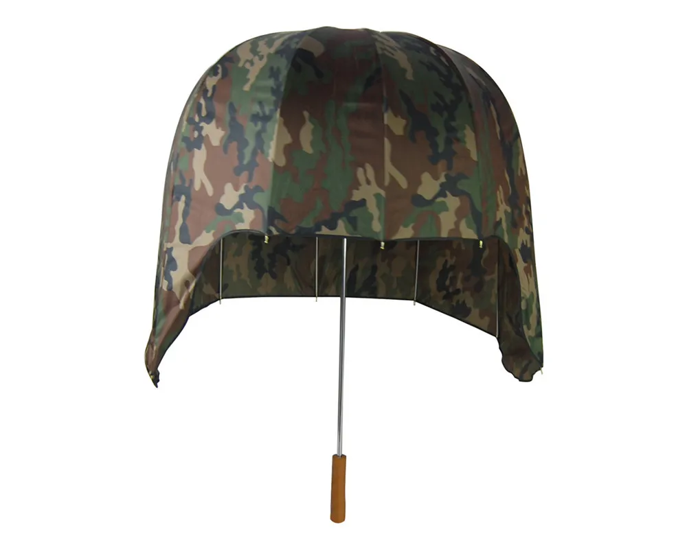 

Strong Windproof Outdoor Fishing Large Custom Printing Camouflage Camo Helmet Umbrella Hat, Customized color