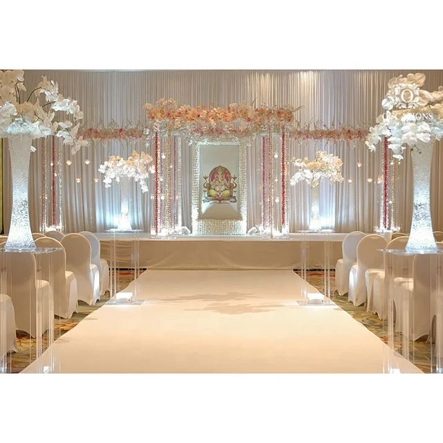 

free shipping) rectangle clear flower Frame Backdrop Flower Stand for Wedding Stage Decoration Party sunyu798, Clear acrylic