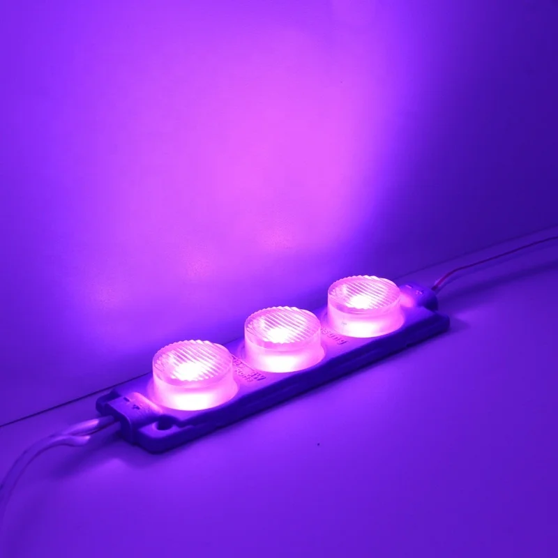 

purple color violet 12V injection led module 24V smd 3030 led module 3w IP68 lst led module korea