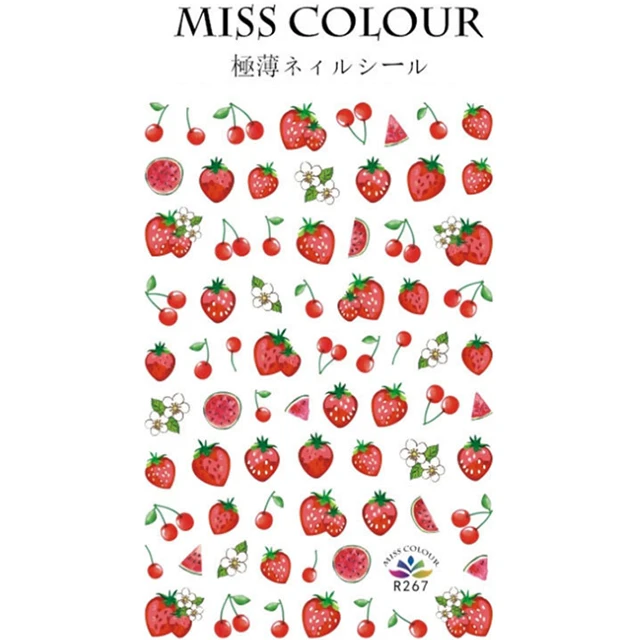 

Yiwu, QiJia Gold hot stamping fruit plant nail stickers