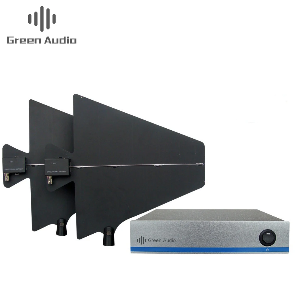 

500-950 MHz 2 channels 400 meters wireless microphone signal amplifier antenna distribute antenna power splitter enlarge