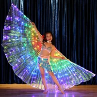 

KIDS LED RAINBOW WINGS Belly Dance LED Isis Wings for Performance with Telescopic Sticks