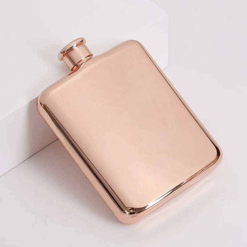 

7 oz hip flask Electroplated rose gold