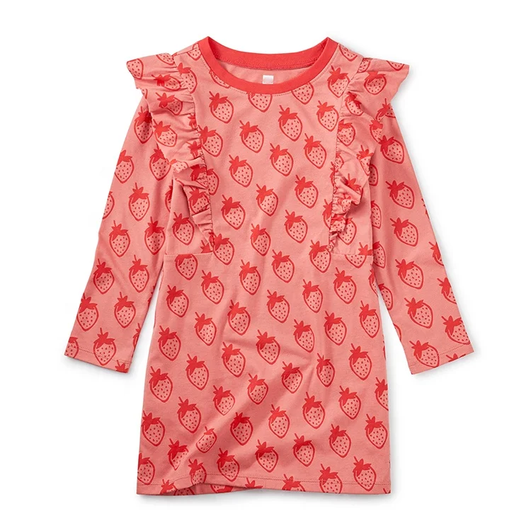 

Full cartoon printing kids dresses for 2-10 years old girls' dresses, Customized color