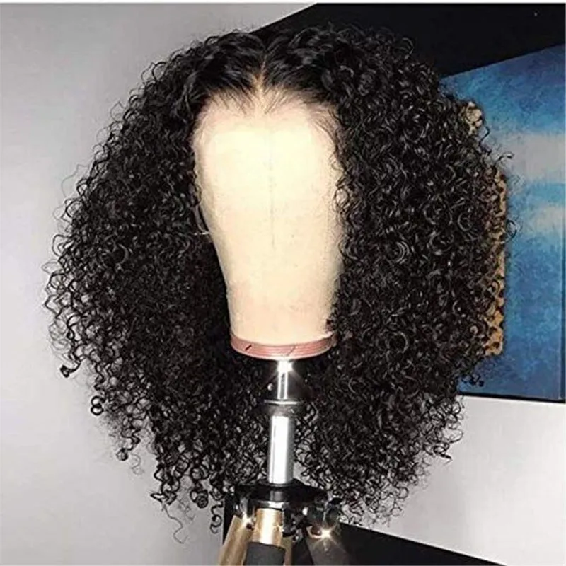 

SEAM Natural Virgin Cuticle Aligned Pre Plucked Transparent 360 Frontal Lace Human Kinky Curly Hair Wig