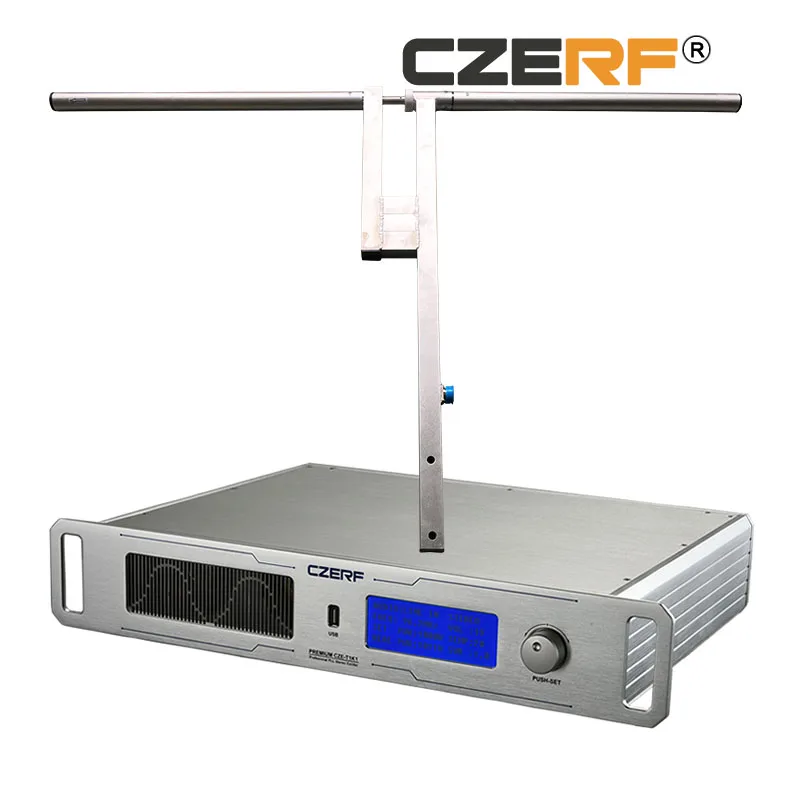 

High Power Professional FM Transmitter with Antenna, Silver