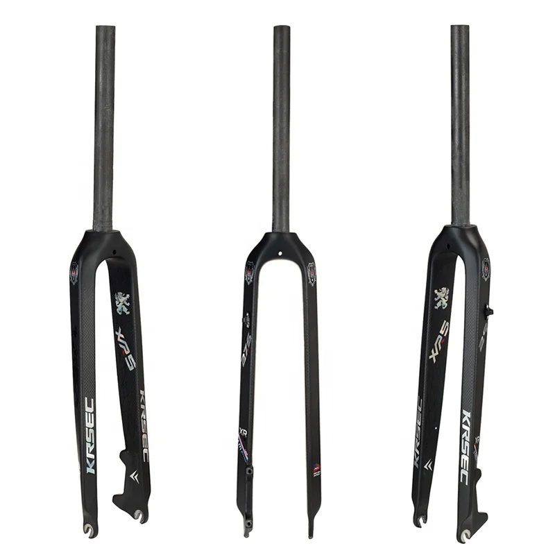 

KRSEC Road Bike Carbon Fork Ultra light Carbon fiber Bicycle Fork 26/27.5/29 Disc Brake MTB Carbon Bicycle Fork