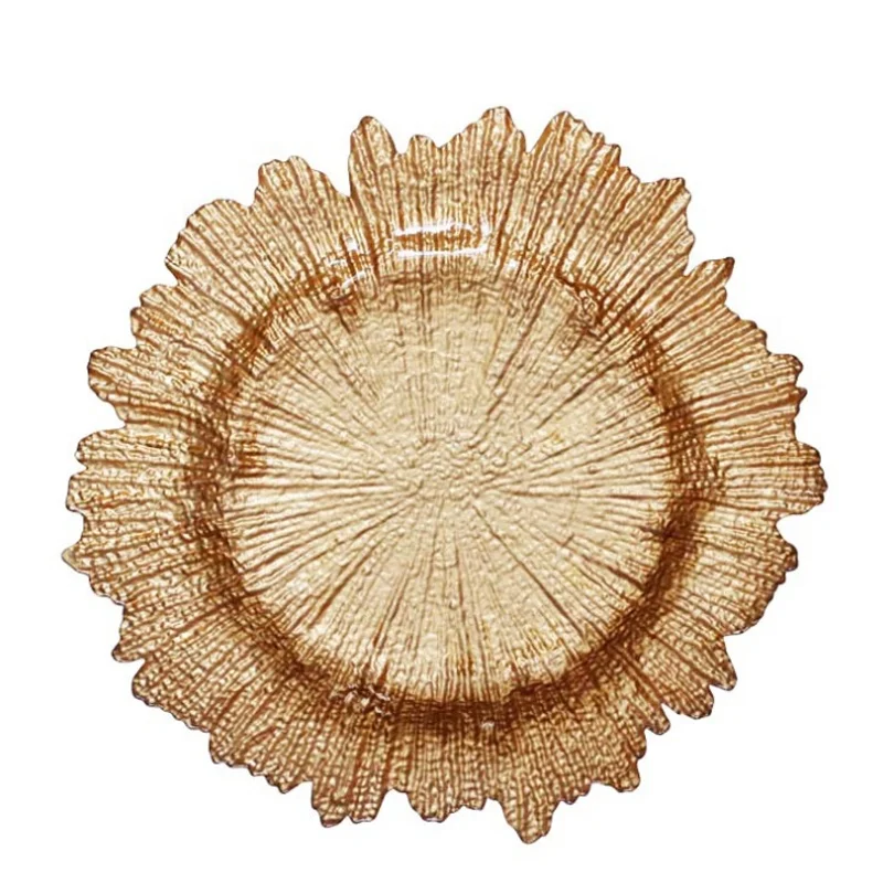 

Glass plate charger plates dinner plate wedding glass High Quality Glass material Accept customization