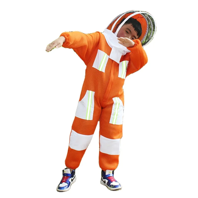 

Bee keeping suit kid Beekeeper Clothing 3 layer Beekeeping supplies Full vantilated suit for Sale, Orange