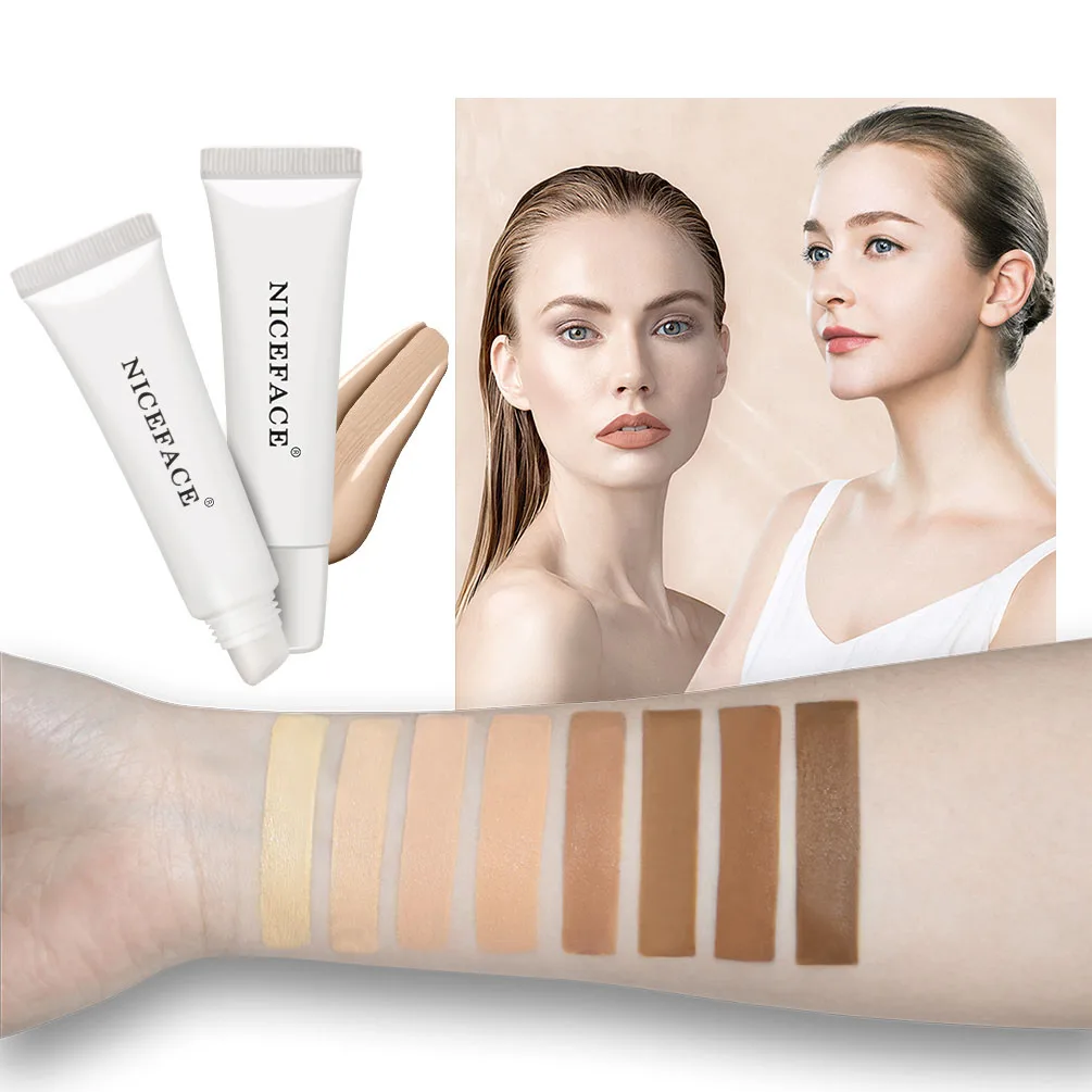

Matte Foundation Cream full coverage waterproof face primer makeup Liquid concealer tube wholesale make up, 7 colors