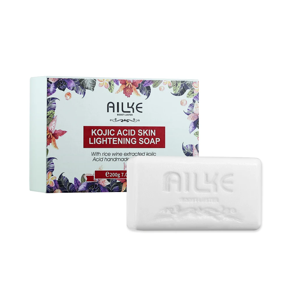 

Ailke Wholsales Skin Lightening Soap Kojic Acid Whitening Soap, White