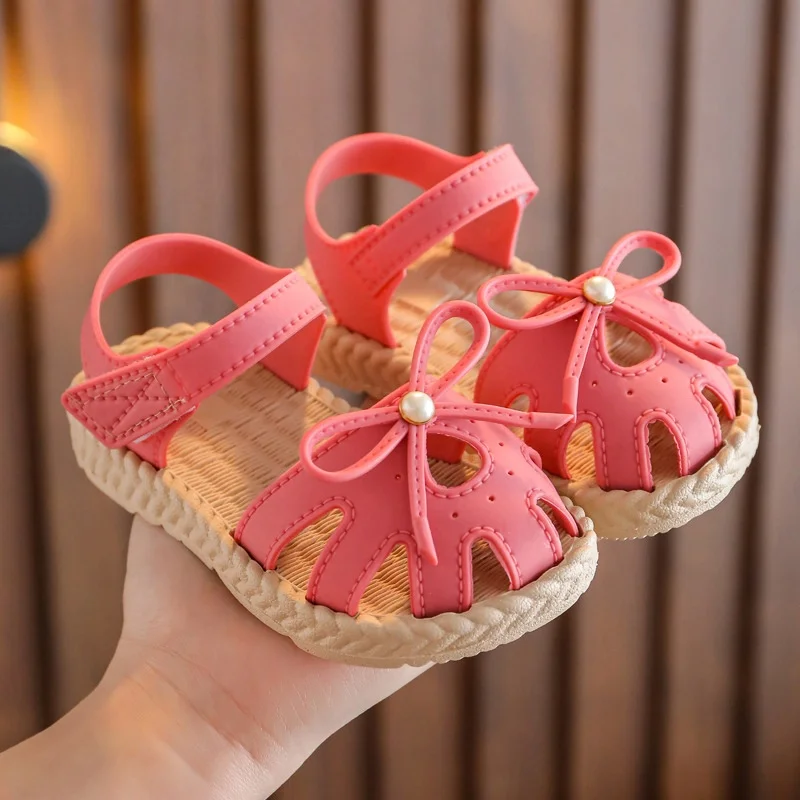 

ZM29 Wholesale Low Price Baby 5.5C-1.5Y Summer Sandals Little Girls Cute Sandals, As picture or custom