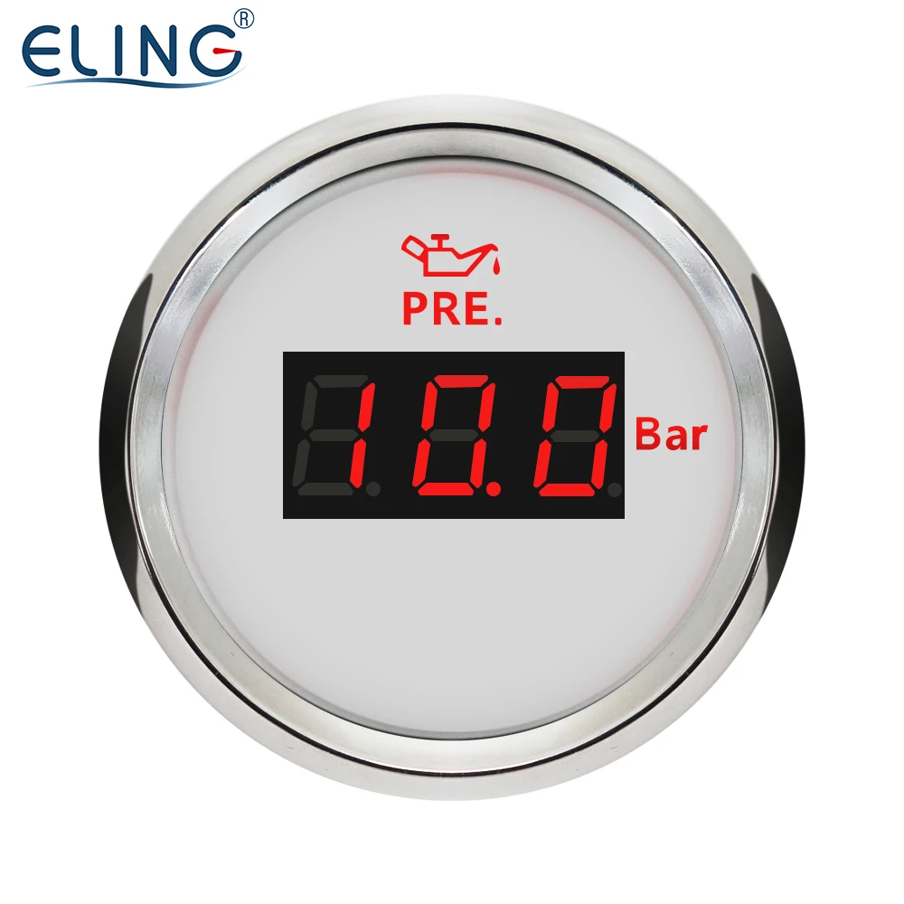 

ELING Digital Oil Pressure Gauge Meter 0-10bar with Backlight 52mm(2")