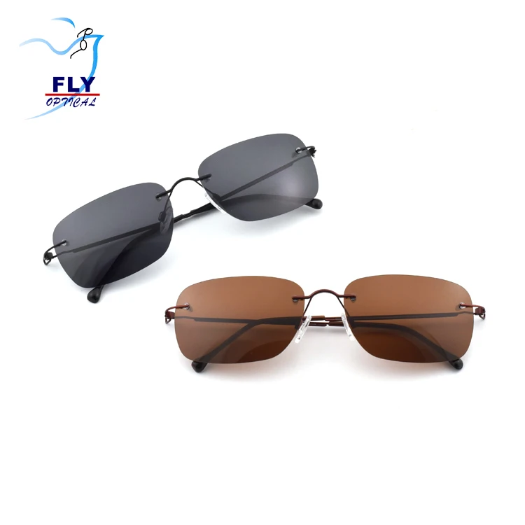 

DOISYER Frameless brand designer Custom fashion small rectangle shades new trendy polarized rimless sunglasses 2021 women men