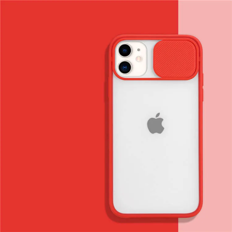 

2020 Latest Product Soft TPU Sliding Design Camera Protective Phone Back Cover for iPhone 11 12 Case