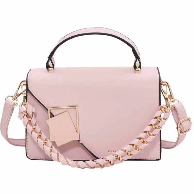 

Thread Belt Handle Metal Buckle Pure Color Woman Casual Tote Handbag Shoulder Bag, White/black/red/khaki/blue/pink/brown