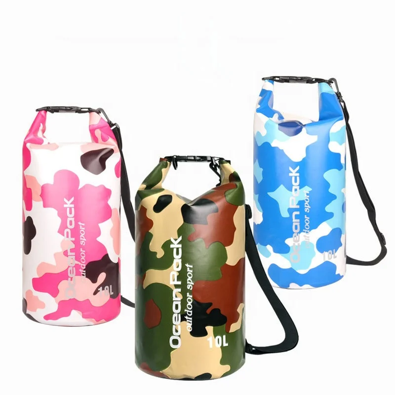 

OEM Custom Logo Boating Hiking Kayak Water Proof Floating Roll Top PVC Backpack Waterproof Dry Bag Water Sports Outdoor Green