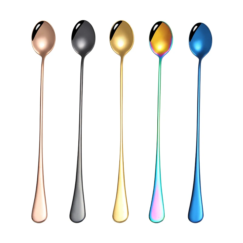 

Eco-friendly hotel metal gold bar honey spoon with stainless steel, Silver/gold/rose gold/black/multicolor/blue