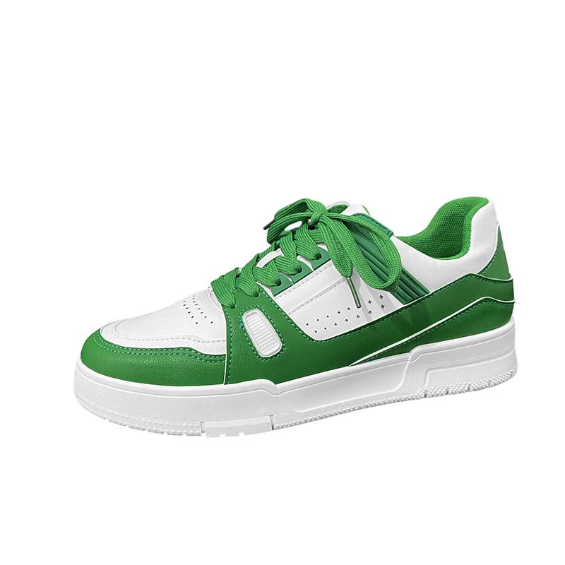 

Ziitop Green Sneakers Manufacture Spring Low top Leather Upper Fashion Trend Board Shoes For Men