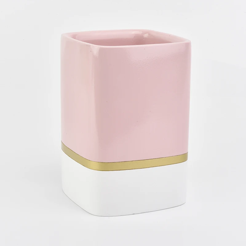 PU coating concrete candle containers