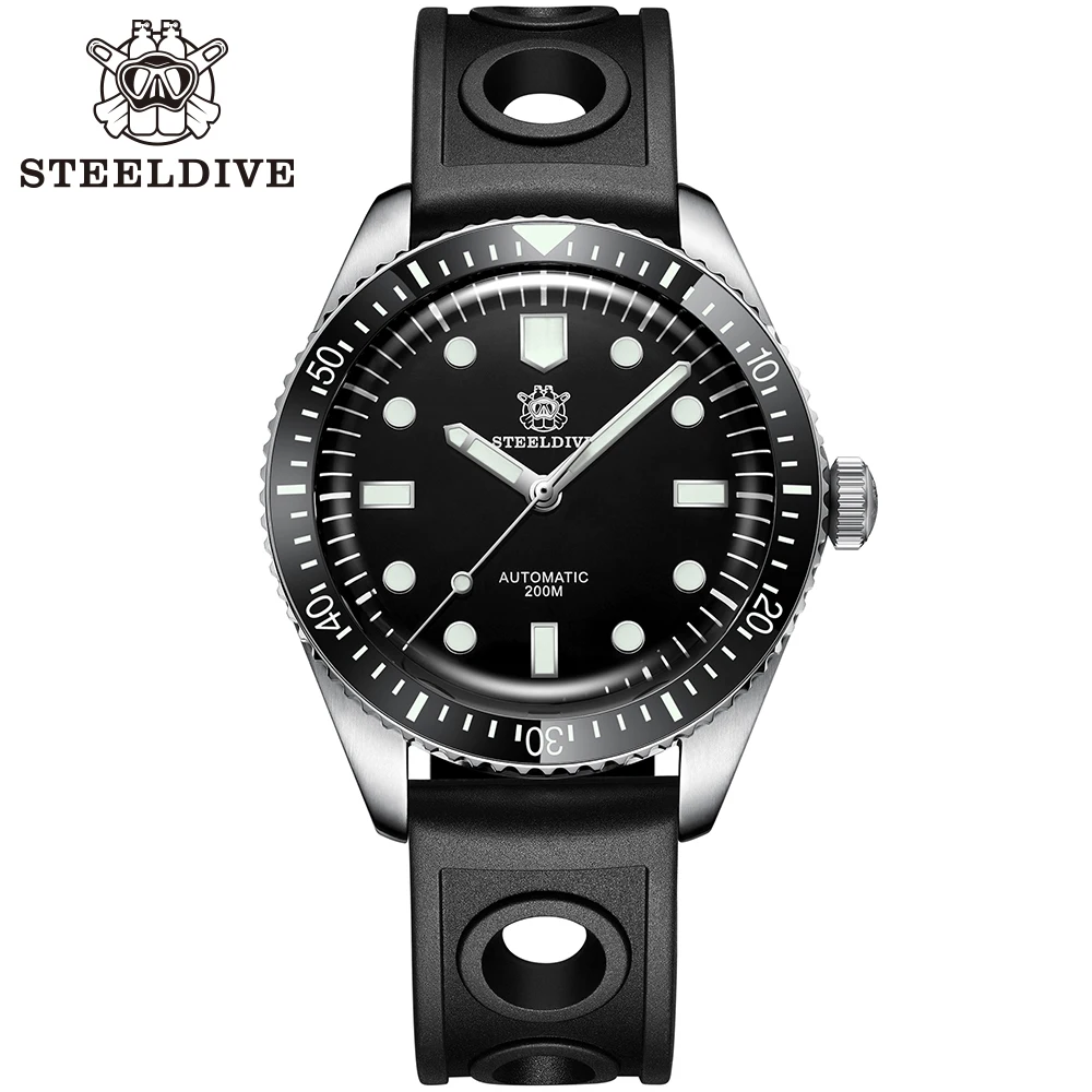 

316L Stainless Steel Dive Watch! SD1965 Steeldive Brand Ceramic Bezel Sapphire glass Super Luminous NH35 Automatic Dive Watch