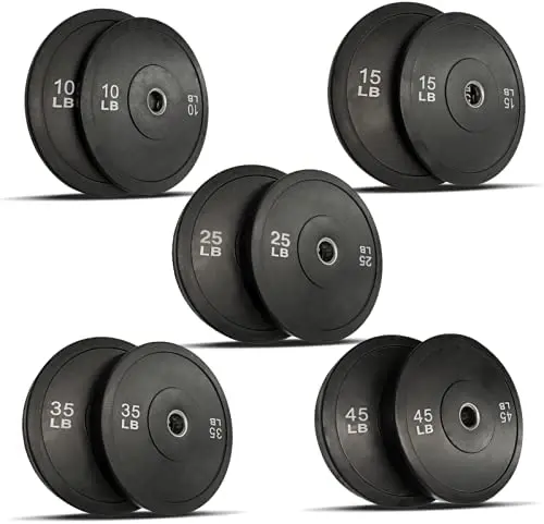 

Customized wholesale Black Rubber Weight Plate Pound value Rubber Bumper Plates Set