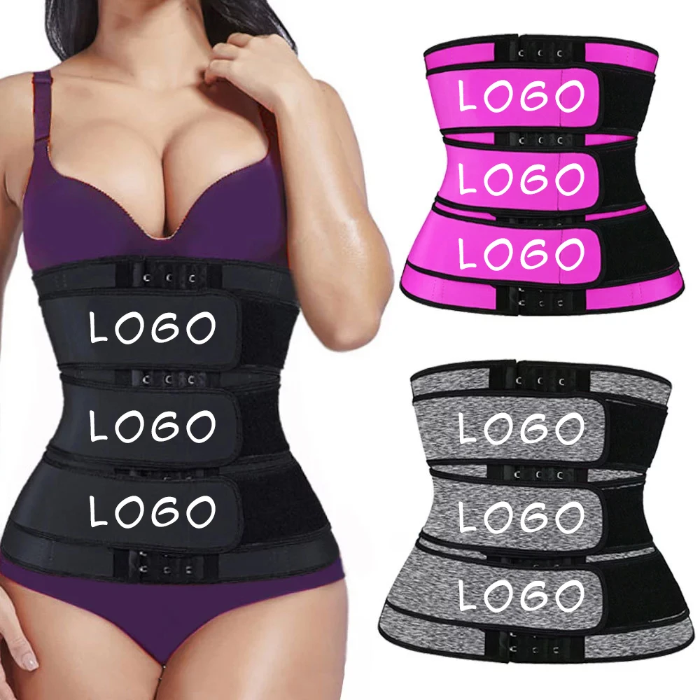 

Custom Neoprene Waist Trainer Trimmers Latex Belly Support Women Shaper Logo Belt Elastic Band Sweat workout Waist Trainer