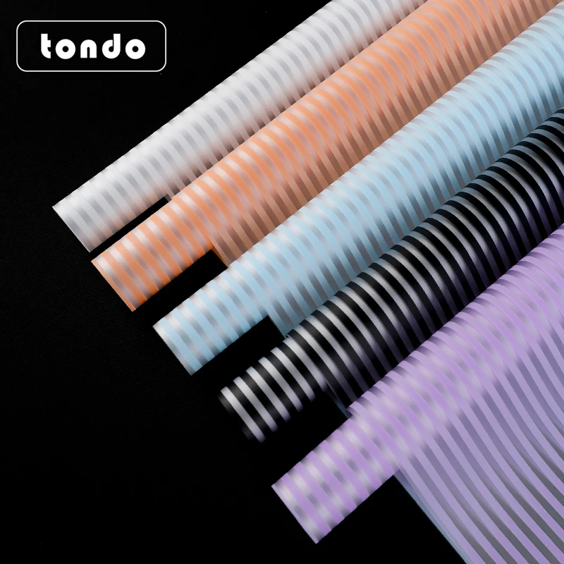 

Tondo Flowers Gift Wrapping Paper Striped Cellophane Korean Bouquet Packaging Material Matte Paper