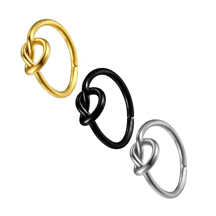 

Lovesickness knot titanium steel ring valentine gift jewelry factory price wholesale C12, Support custom