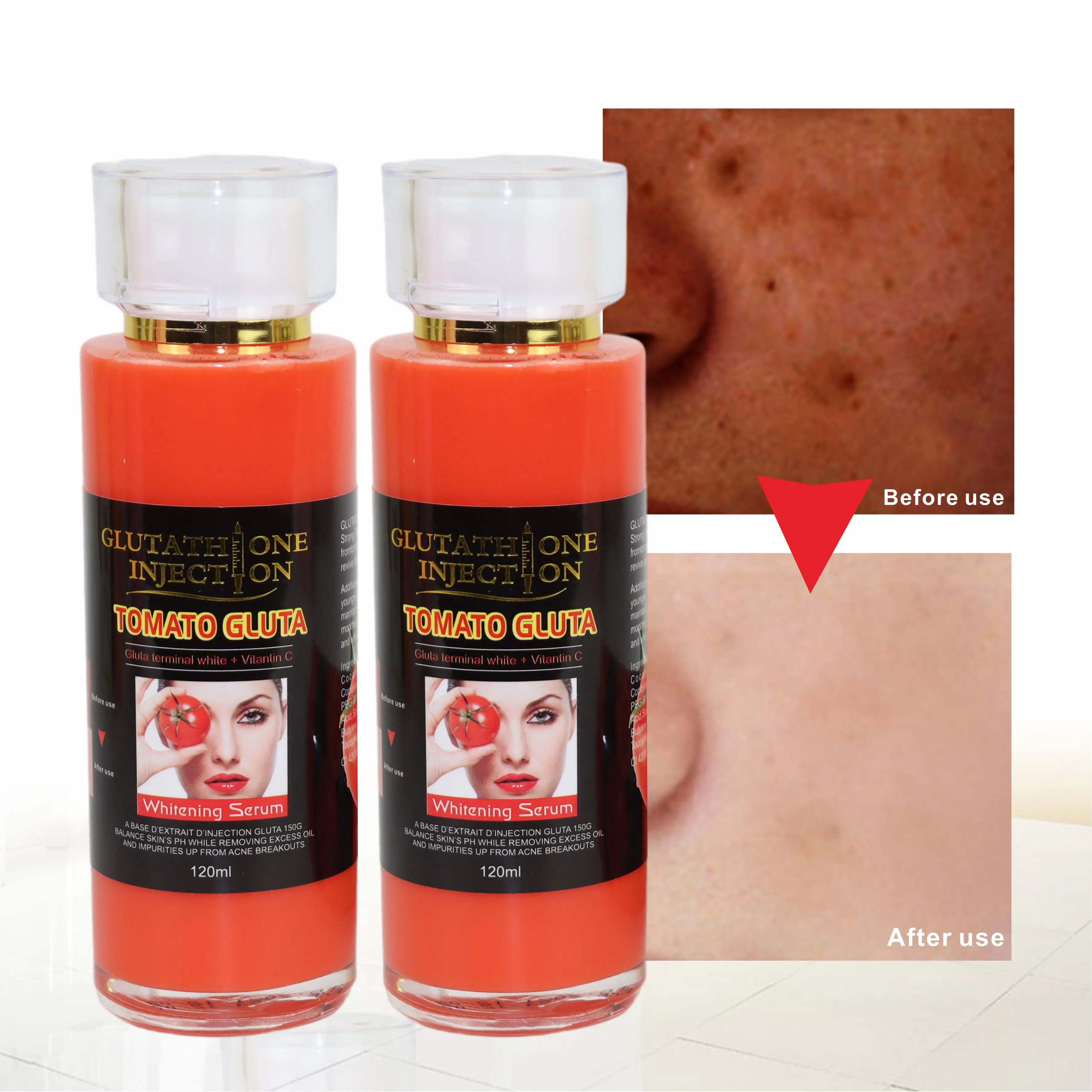 

120ml Hight Quality Skin Moisturizing Firming Whitening Anti Aging Fruit Organic Gluta Face Serum For Skin Care