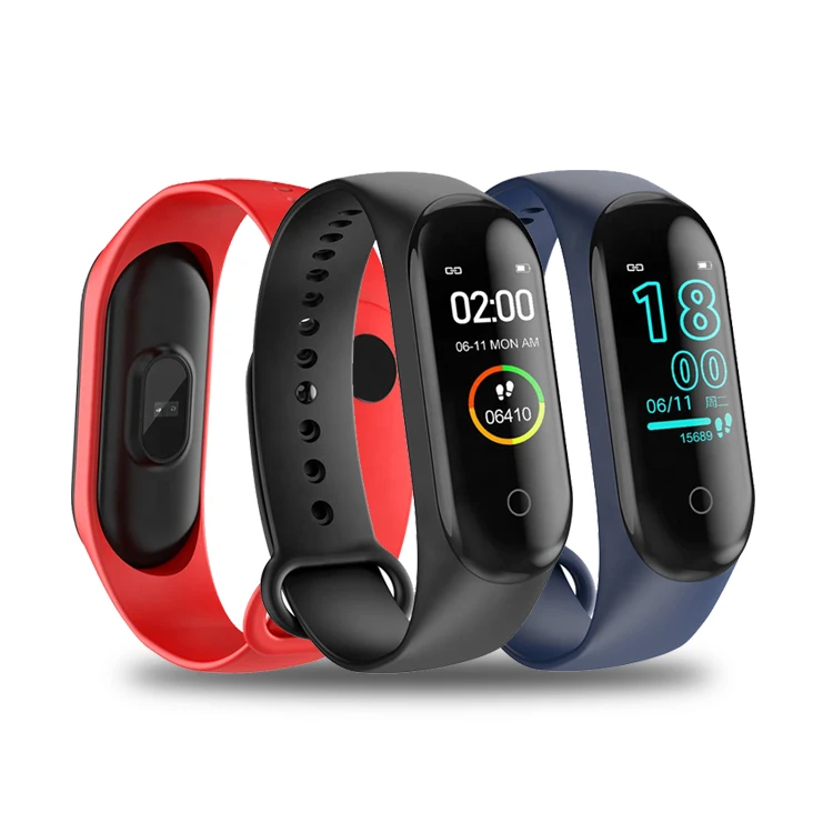 

IP67 Waterproof Sport Fitness Tracker Wristband Smart Watch M4 Bracelet Smart Band, Blue, black, red, ect