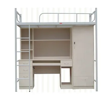 Knock Down Structure Study Dormitory Steel Single Bed With Storage