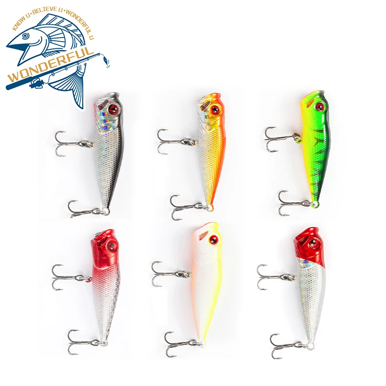 

Factory Good Quality Artificial Multi Color Simulation Hard Plastic Bass Top Water Wobblers Popper Fishing Lure