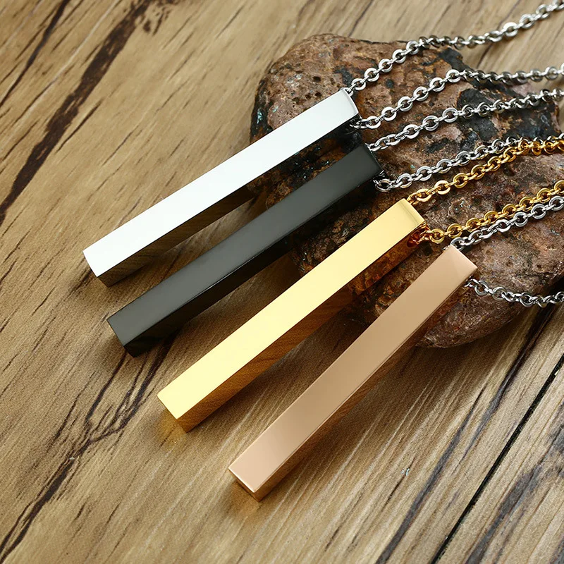 

Simple Exquisite Gold Plating Geometric Rectangle Pendant Necklace Multicolor Wax Chain Square Rectangle Pendant Necklaces