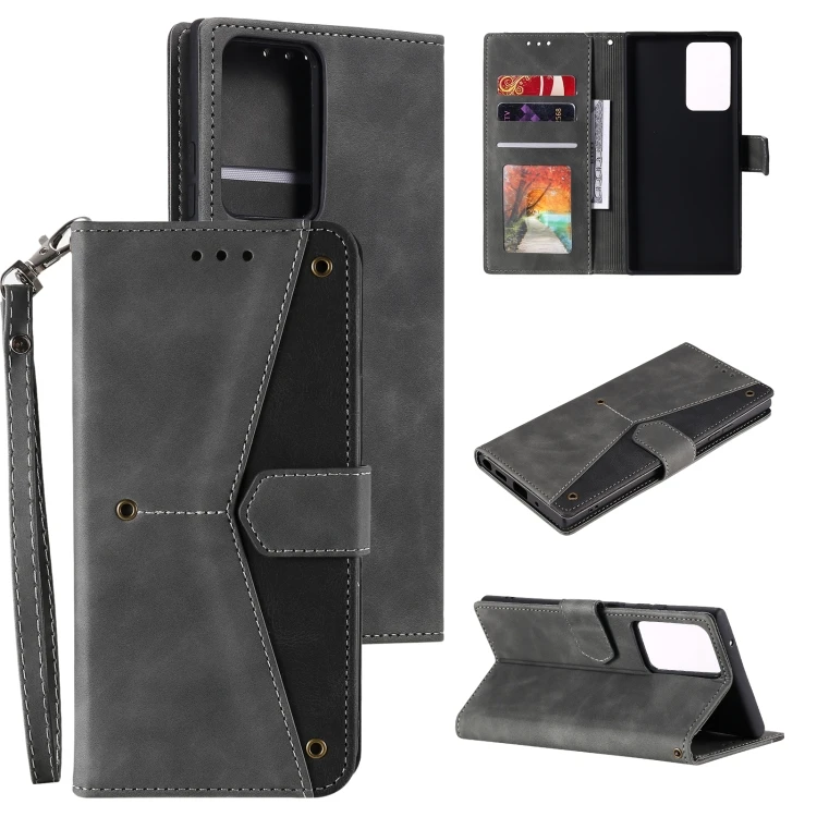 

Special Design For Samsung Galaxy S20 Ultra Stitching Calf Texture Horizontal Flip Leather Case Grey Color