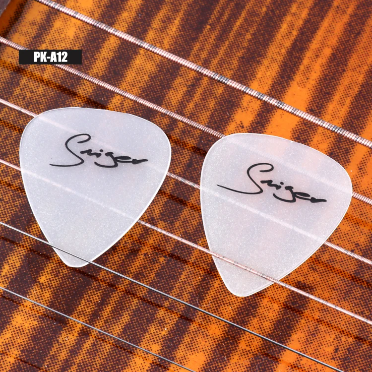 

Custom brand Different Sizes Logo Printing Noctilucent Guitar Pick, Various colors