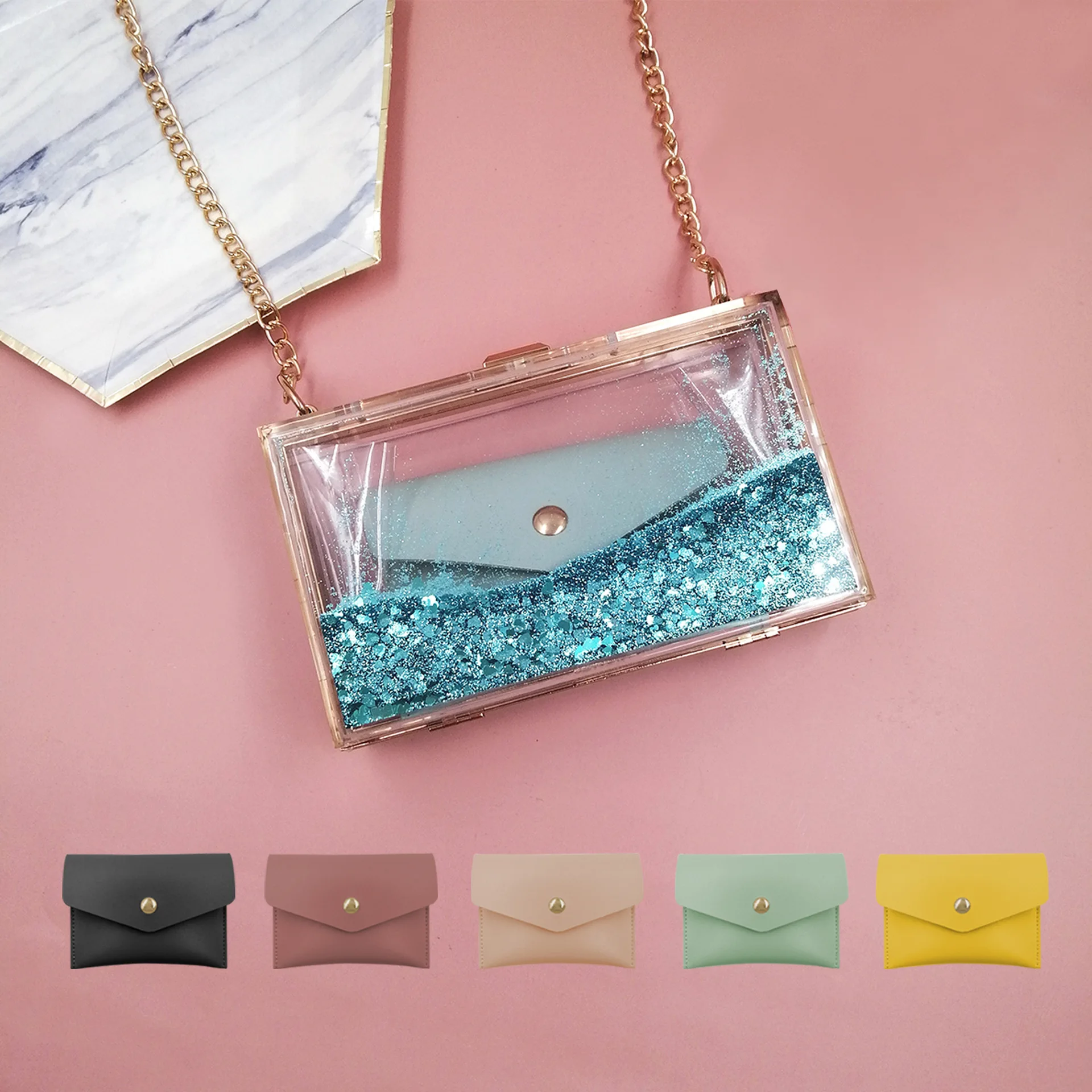 

TIKTOKINS Wholesale Low Price Fashion Evening Bags Personality Good Quality Cosmetic Bags Acrylic Mobile Phone Bags For Girls