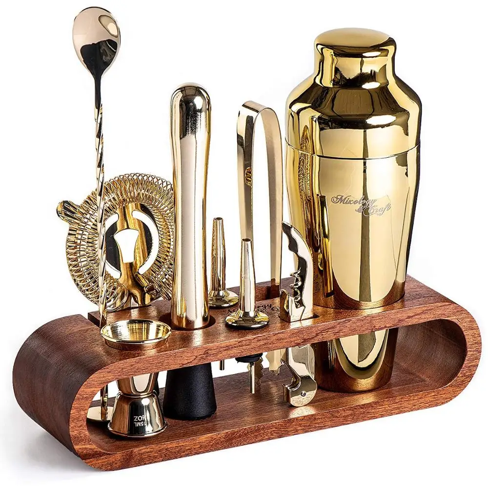 
Factory Customized Stainless Steel Cocktail Shaker 24oz Martini Boston Shaker Bartender Kit 