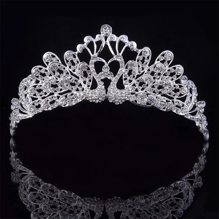 

Korean Version Of Women's Accessories Bridal Headdress Classic Curve Crown Elegant Diamond Studded Hair Hoop Headdress