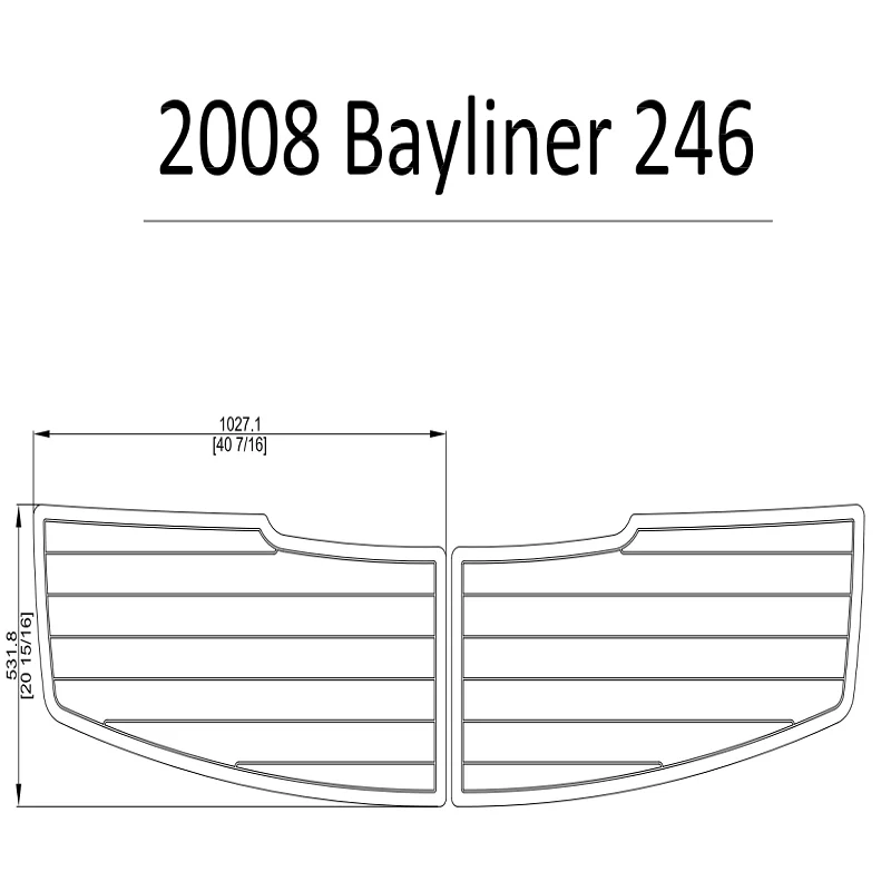 

2008 Bayliner 246 Swim Platform Pad Boat EVA Teak Decking 1/4" 6mm