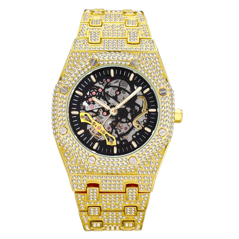 

Hip Hop Luxury Design Customized Iced Out Lab Diamonds Moissanite Diamond Watch