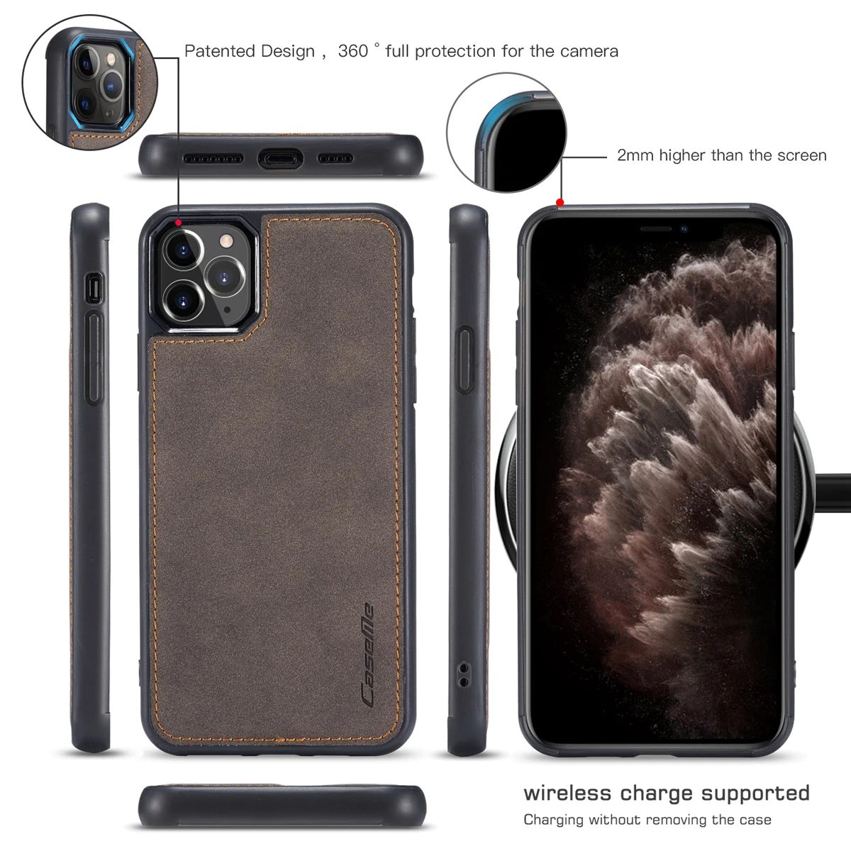 Caseme Card Business Card Holder Flip Wallet Leather Cell