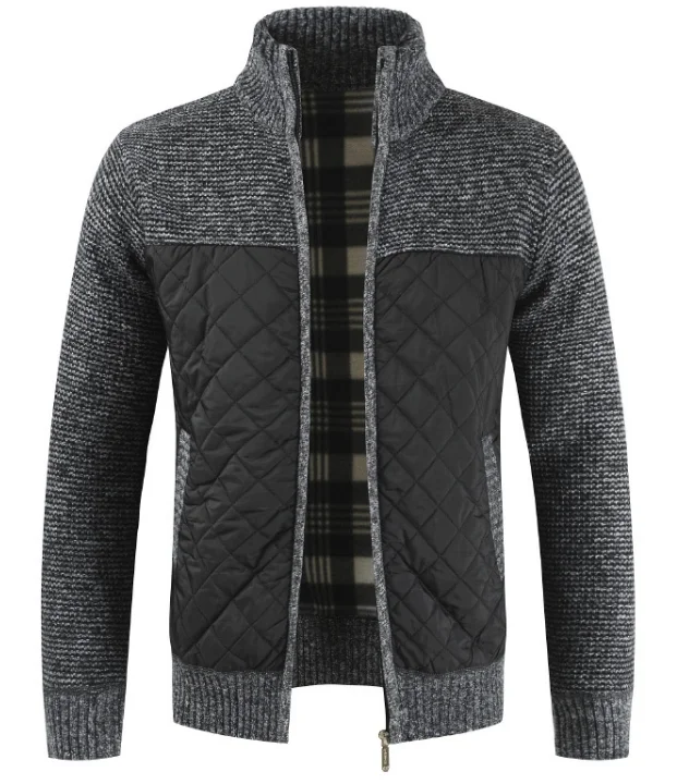 

New Fashion 3D Sweater Men Stand Collar Long Sleeve Casual Knitted Sweater Man Cardigan Sweater, Customized color