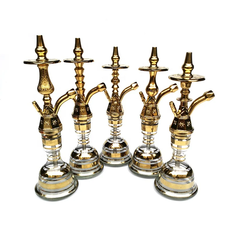 

box package top hose Wholesale high quality egypt copper golden hookah shisha tunisia hookah shesha hookah, Mixed colour