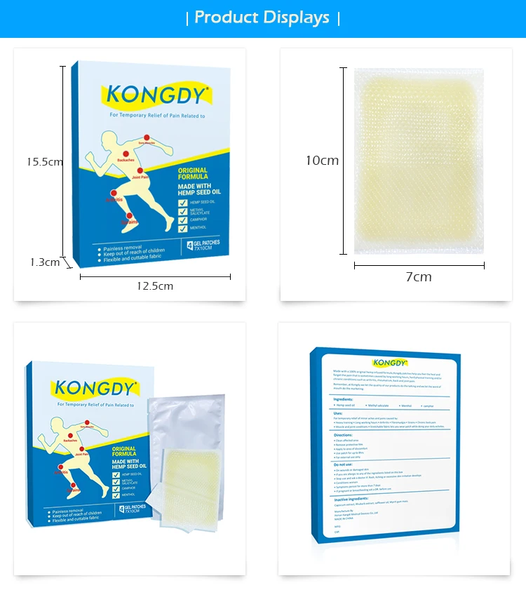 Transdermal Pain Relief Cbd Patches Hemp Extract Patch For Muscle,Joint